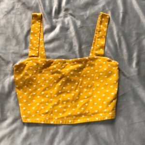 yellow heart tank top